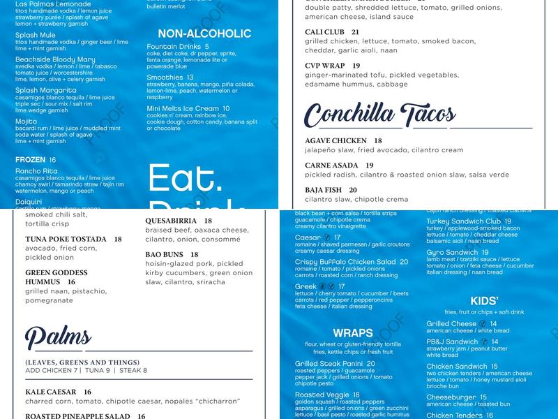 bluEmber Menu