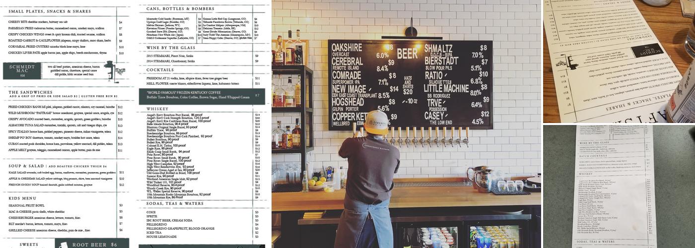 Craftsman Brew Co Menu