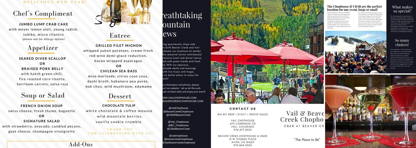 Beaver Creek Chophouse Menu