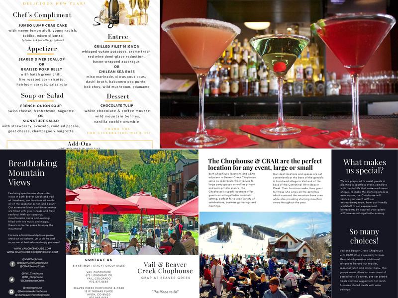 Beaver Creek Chophouse Menu