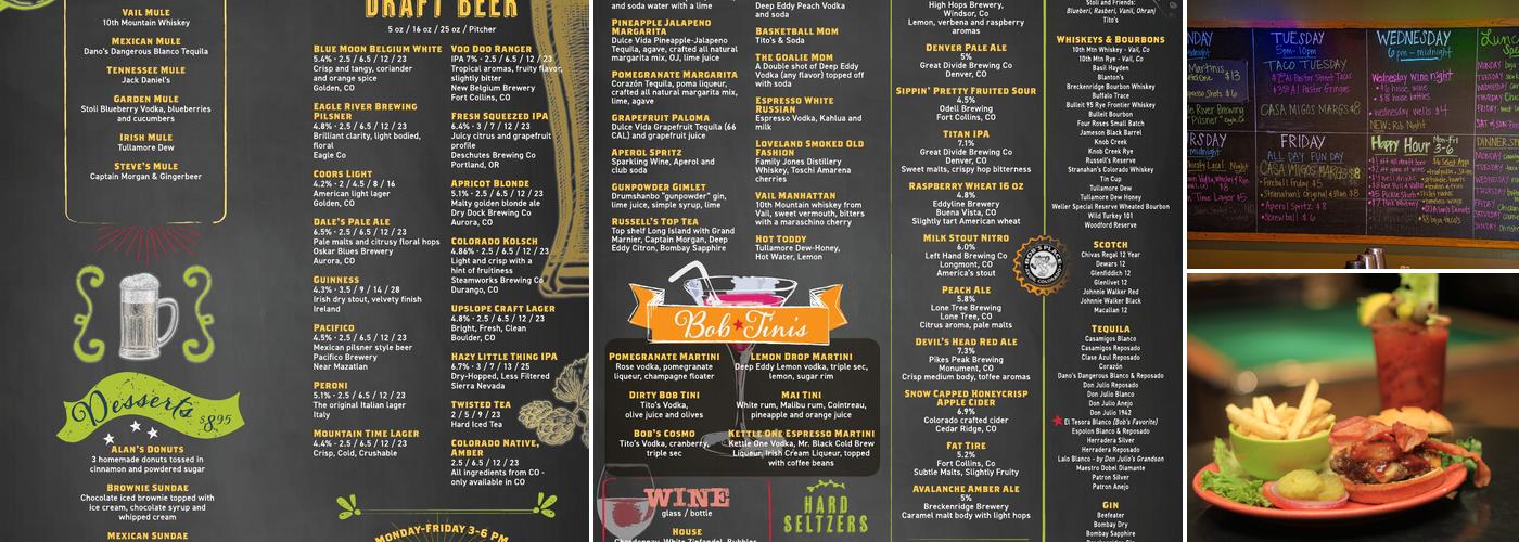Bobs Place Menu