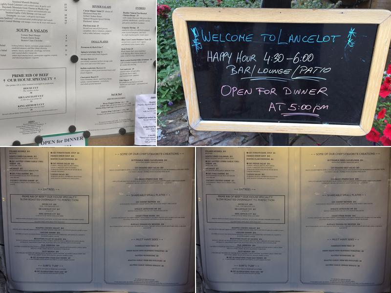 Lancelot Restaurant Menu