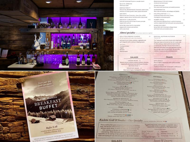Almresi Vail Menu