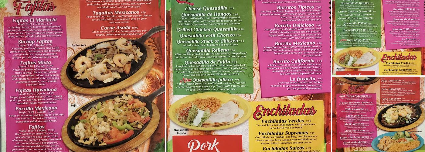 El Mariachi Menu