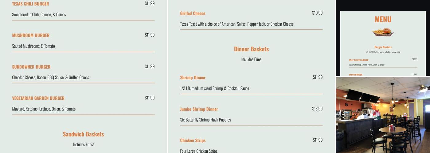 Wild Bill's Restaurant Menu