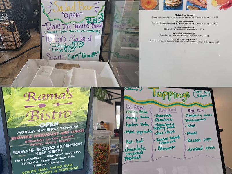 Rama's Bistro Menu