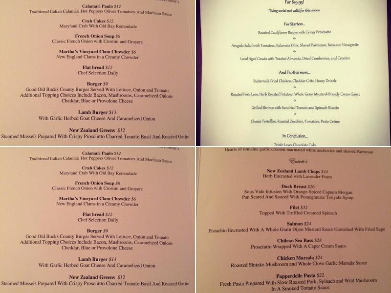 Centre Bridge Inn Menu