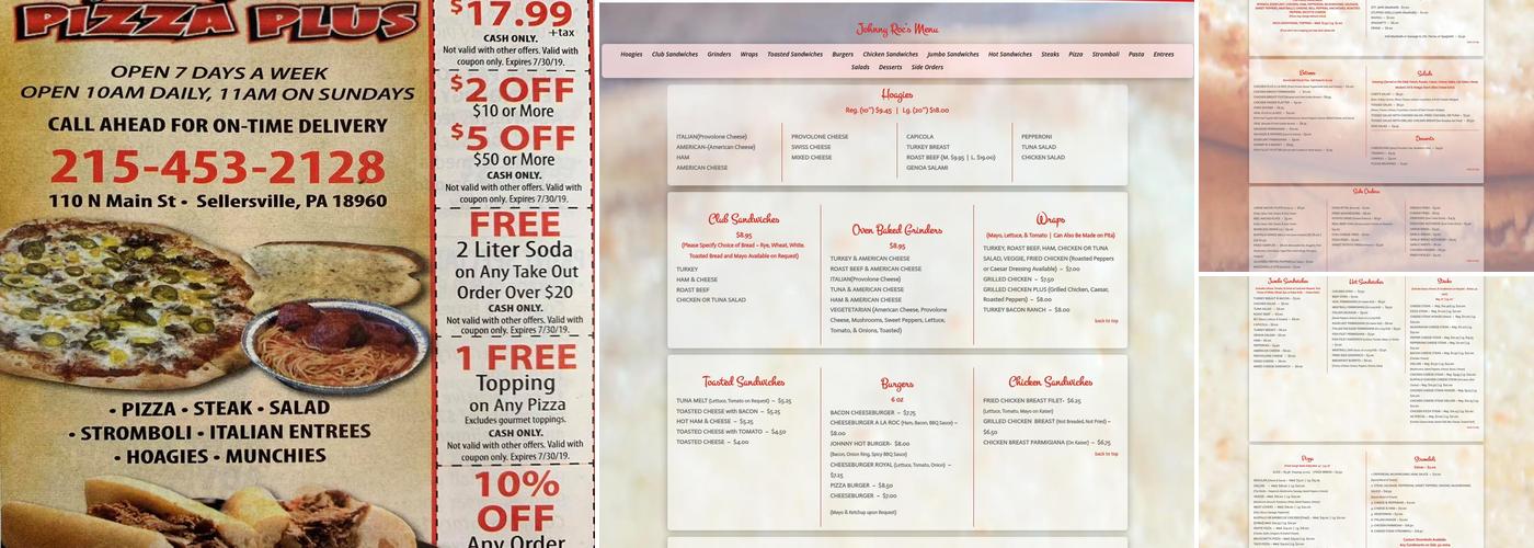 Johnny Roc's Pizza Plus Menu