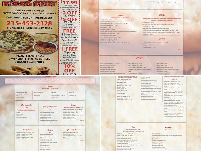 Johnny Roc's Pizza Plus Menu