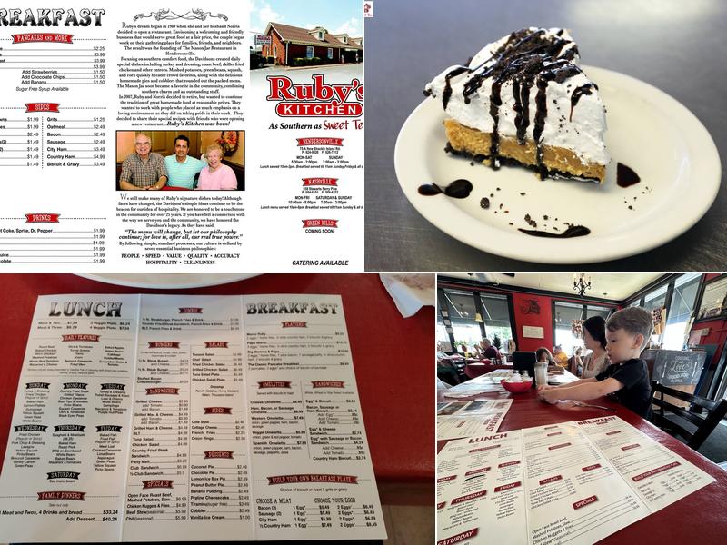 Ruby's Kitchen at Mason's Menu