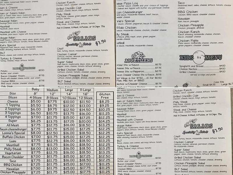 Snappy's Pizza Of Fairview Menu
