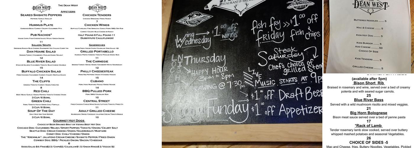 Grand Adventure Brewing Company Menu