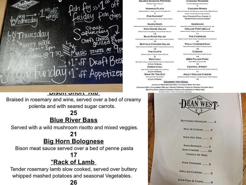 Grand Adventure Brewing Company Menu
