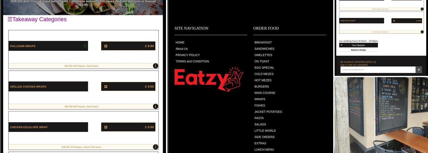 Deer Cafe & Bistro Menu