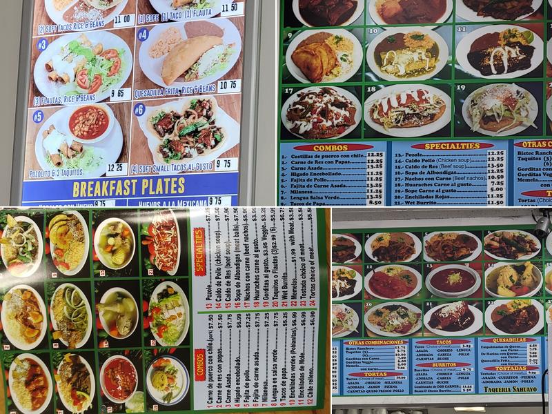 Tacos Sahuayo Menu