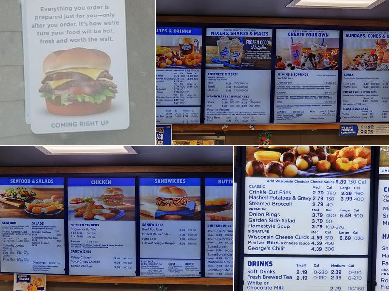 Culver’s Menu