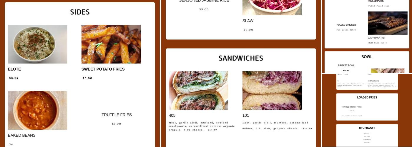 L.A. Brisket Menu