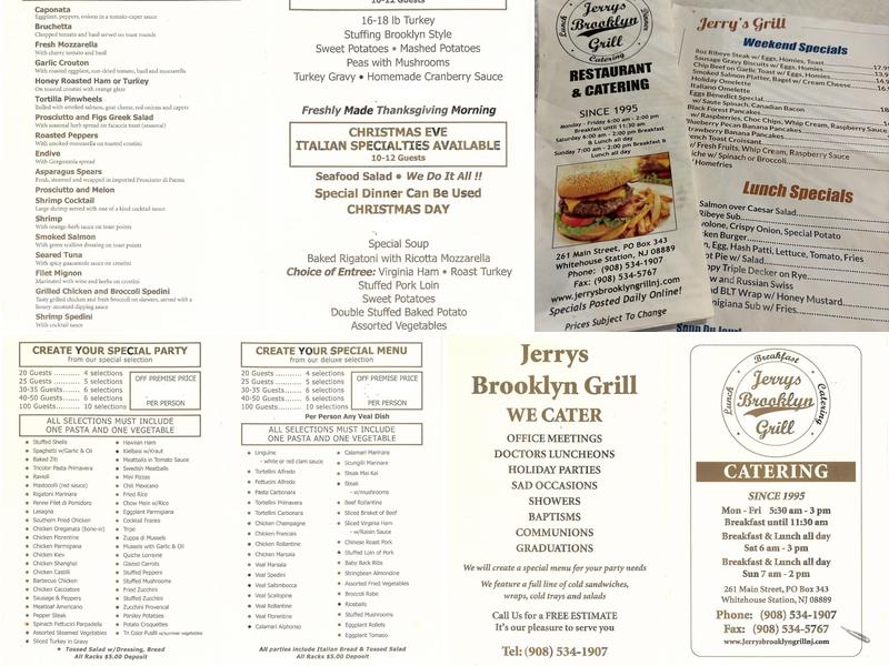 Jerry's Brooklyn Grill Menu