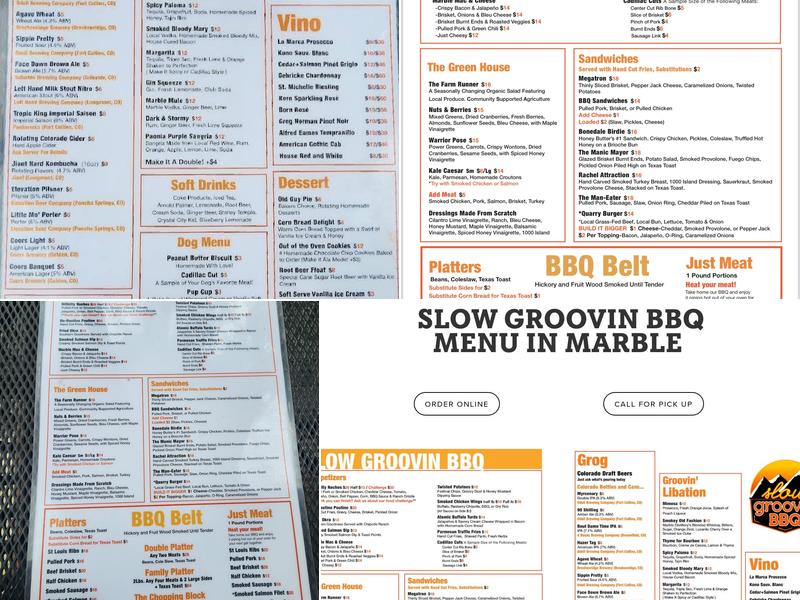 Slow Groovin BBQ Menu