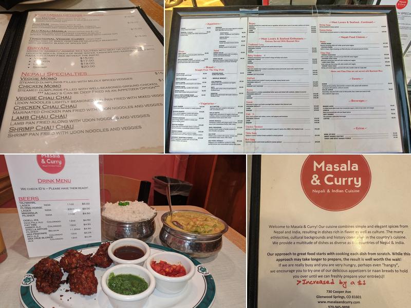 Masala & Curry Menu