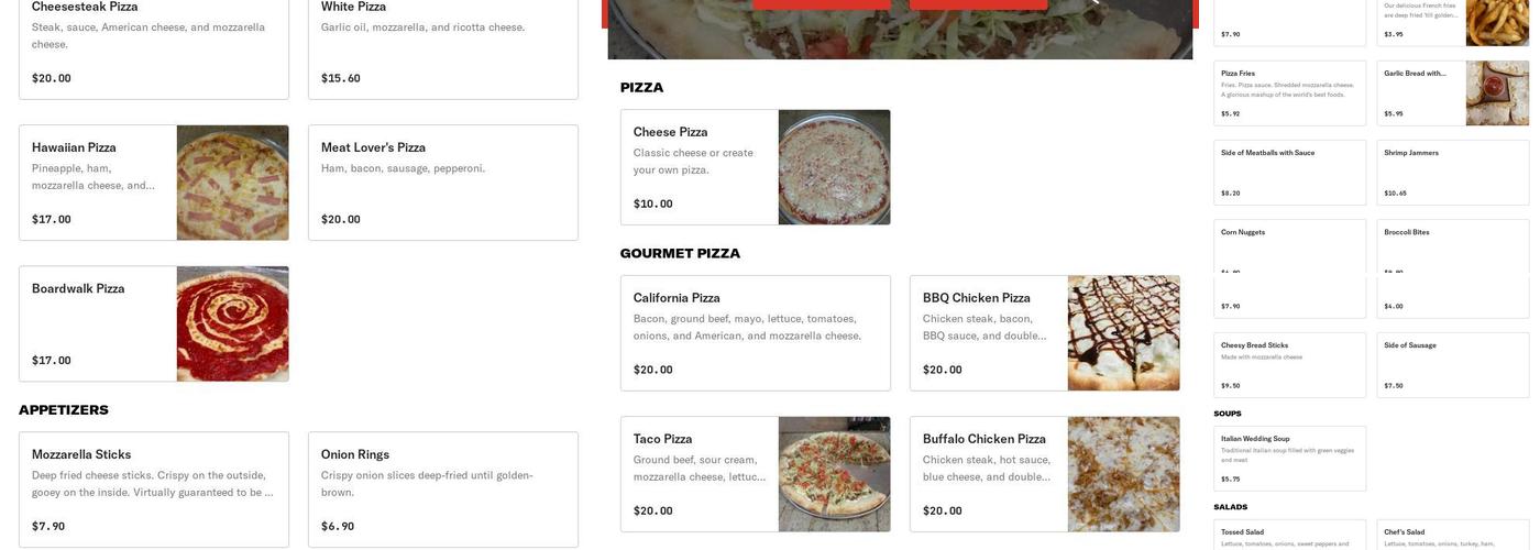 BIG DADDYS PIZZA Menu