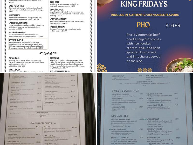 Iron Door Saloon Menu