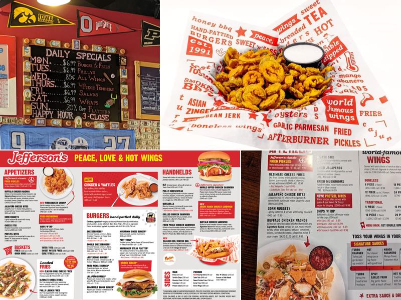 Jefferson's Menu