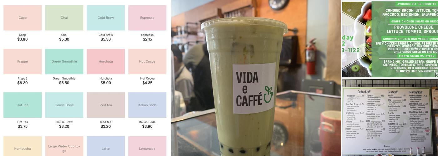 Vida e Caffé Menu