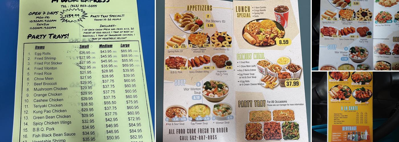 Wok Express Menu