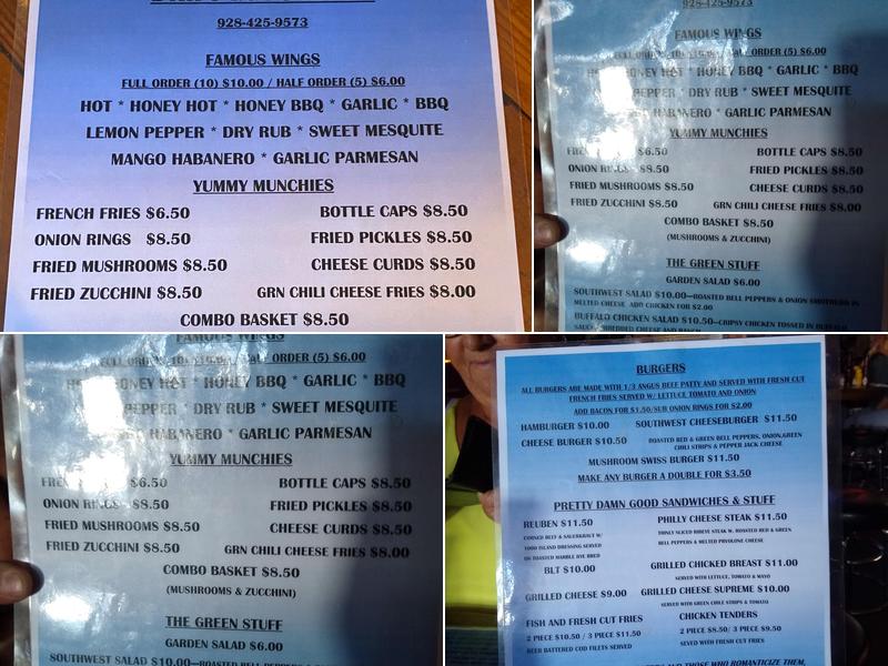 Drift Inn Menu