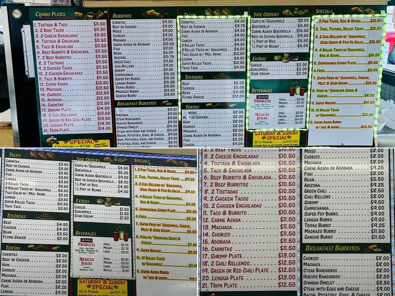Los Gilbertos Menu