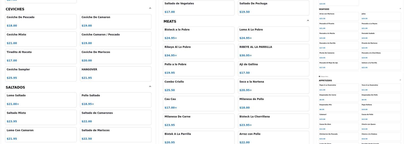 Fernando's Restaurant Menu