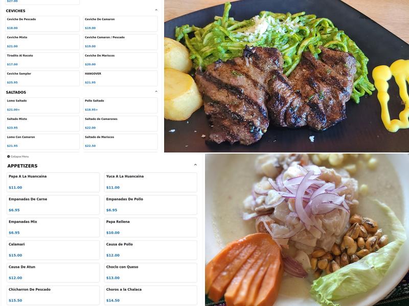 Fernando's Restaurant Menu