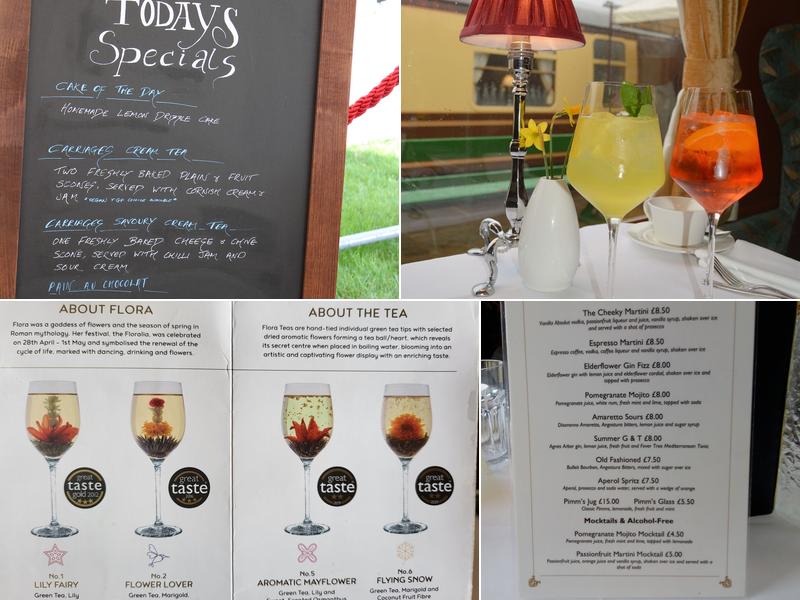 Carriages of Cambridge Menu