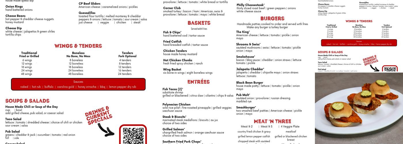 Corner Pub Bellevue Menu