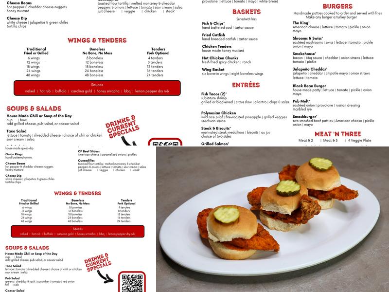Corner Pub Bellevue Menu