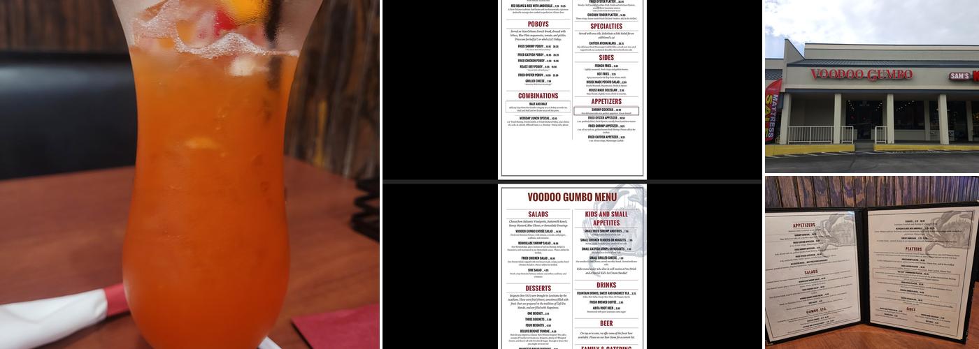 Voodoo Gumbo Menu