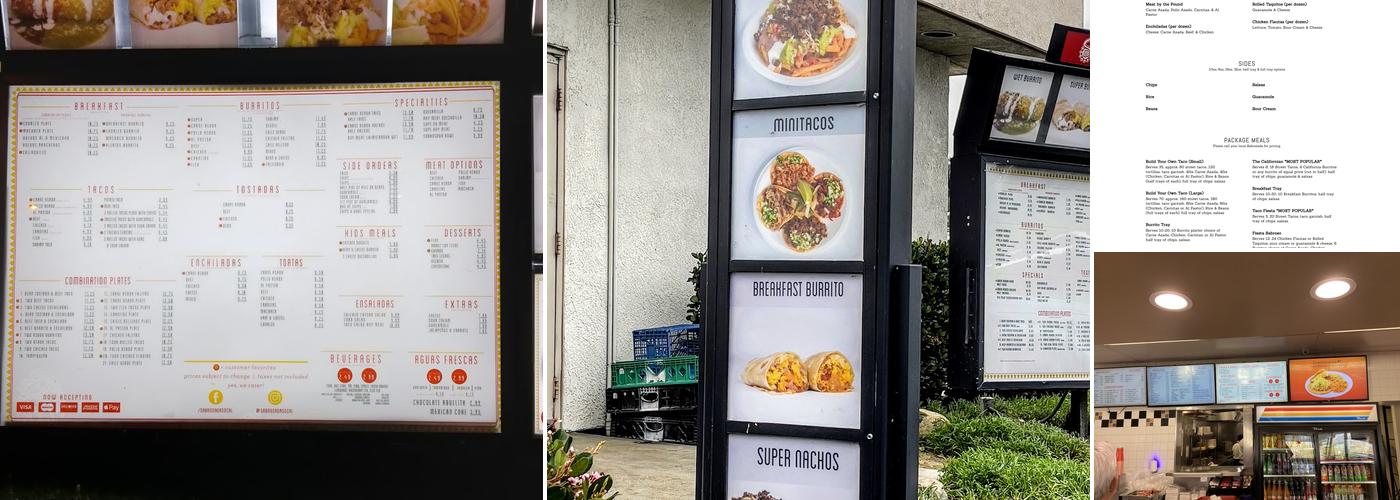 Sabrosada Fresh Mexican Food Menu