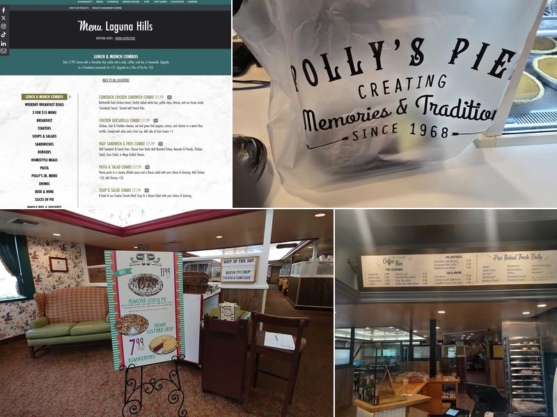 Polly's Pies Restaurant & Bakery Menu