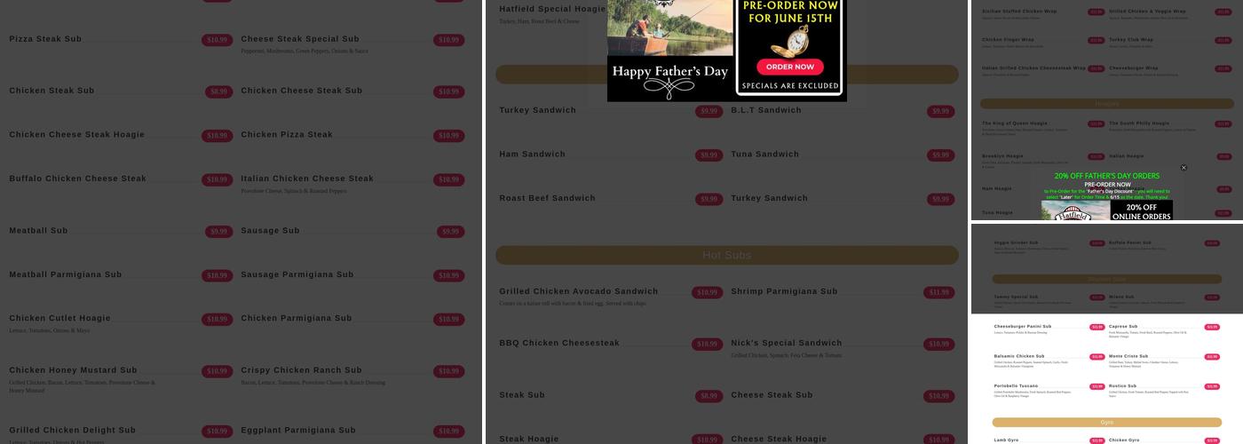 Hatfield Pizzeria Menu