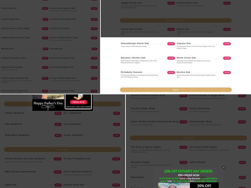 Hatfield Pizzeria Menu