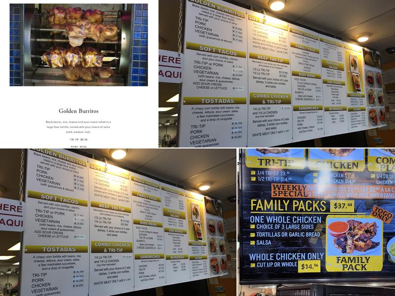 Golden Rotisserie Menu