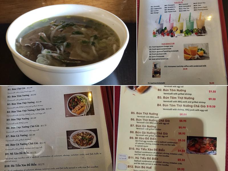 I Love Phở Menu