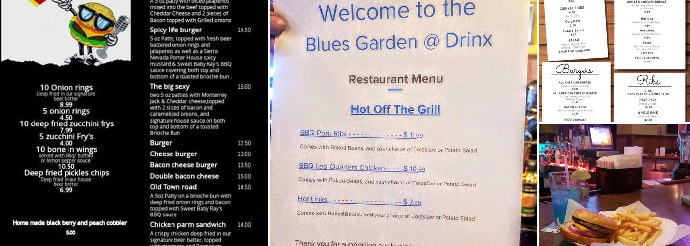 Drinx Bar & Grill Menu