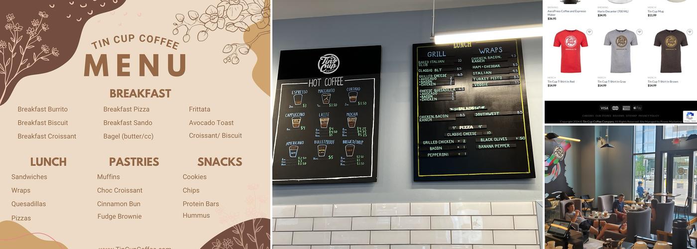 Tin Cup Coffee Menu