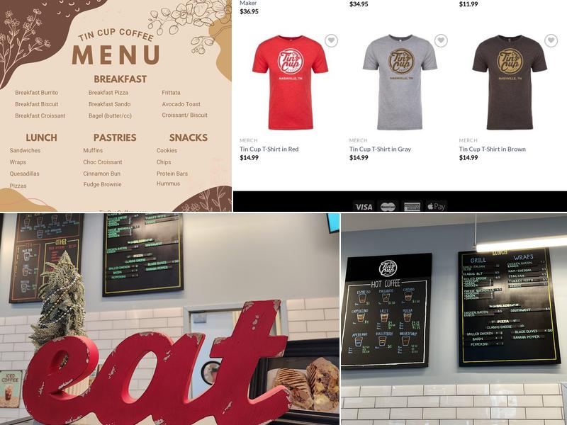 Tin Cup Coffee Menu