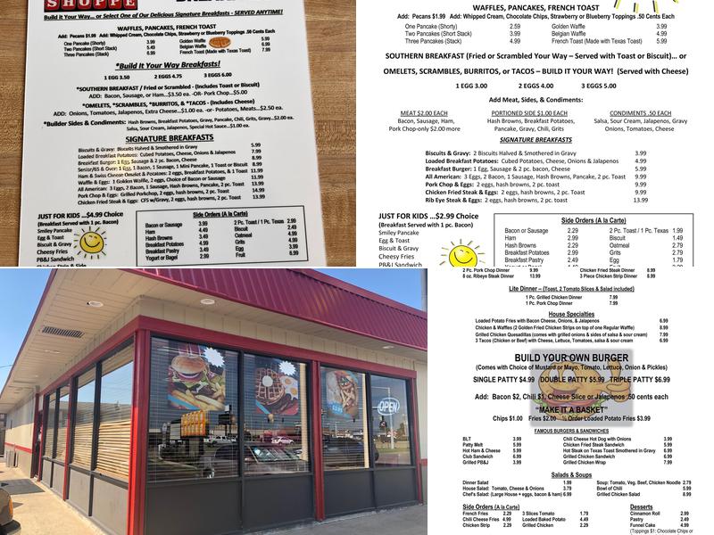 Waffle Shoppe Menu