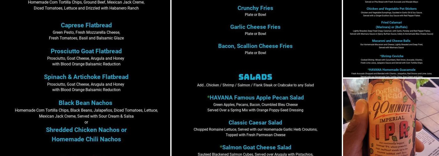 Havana Menu