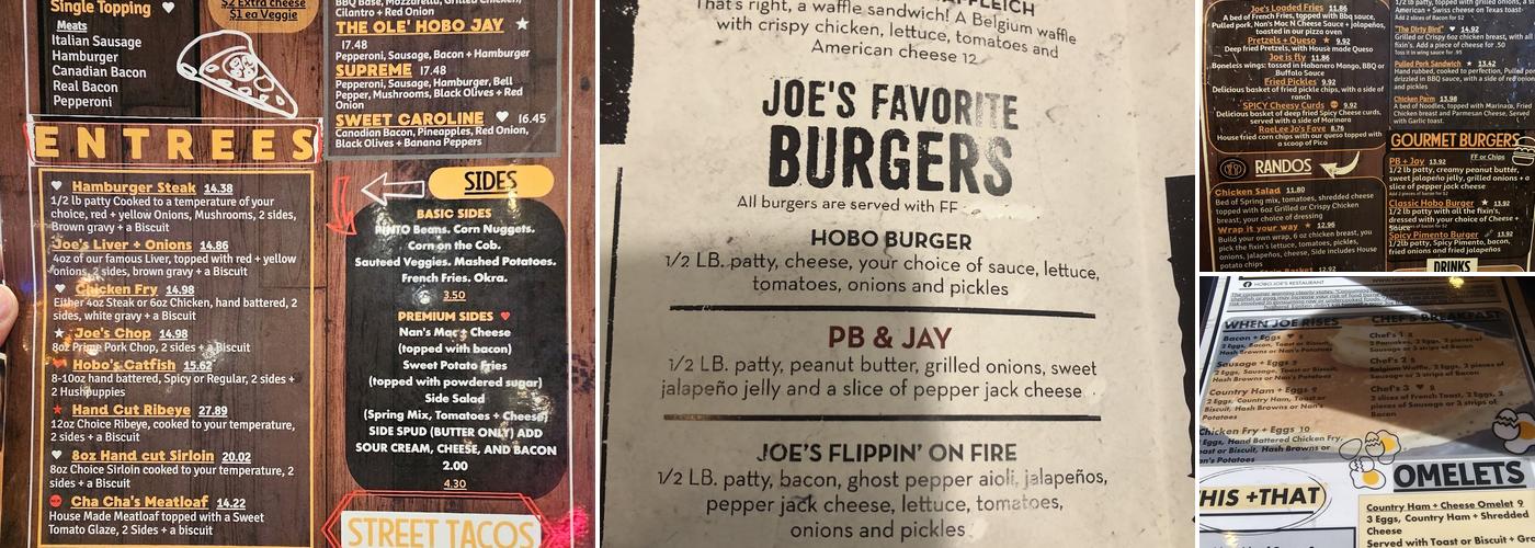 Hobo Joe's Menu
