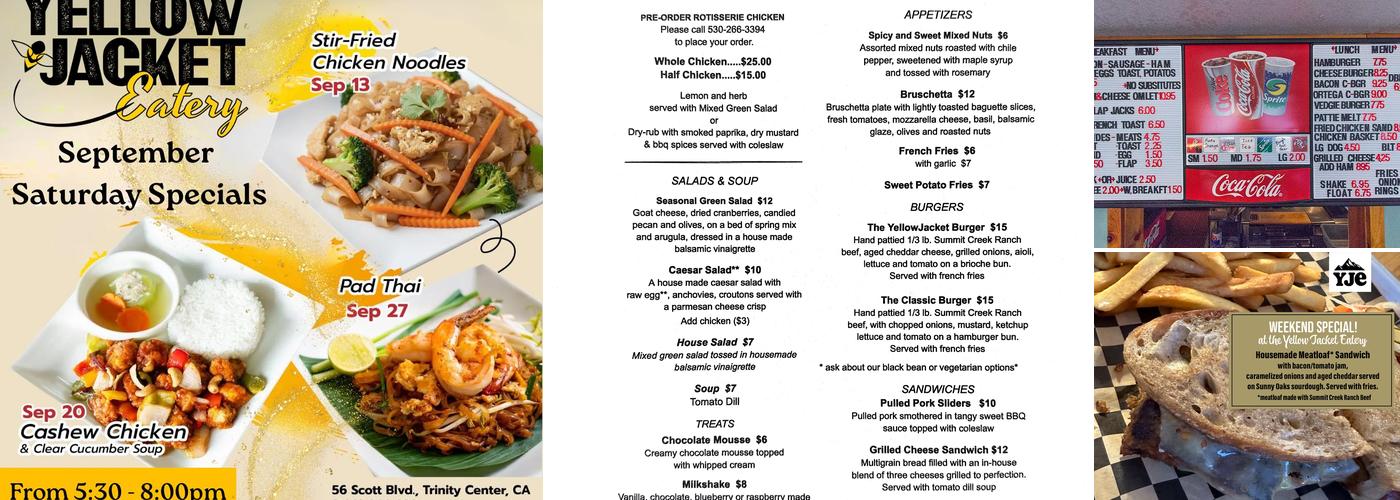 Yellow Jacket Eatery Menu